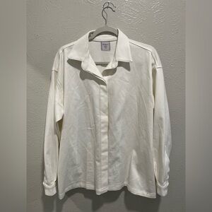 Noble 31 Crisp White Button-Up Shirt Size Large